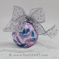 Christmas ornaments painted by Hallie